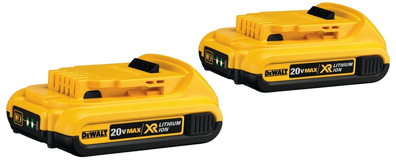 DEWALT DEWALT DCB203-2 Rechargeable Battery Pack, 20 V Battery, 2 Ah, 2/PK TOOLS DEWALT