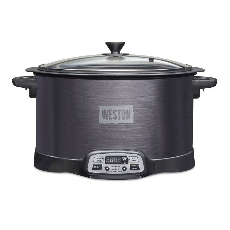 WESTON PRODUCTS Weston 03-2500-W 2-in-1 Indoor Smoker and Slow Cooker, 6 qt, 120 V, 370 W, Digital Control APPLIANCES & ELECTRONICS WESTON PRODUCTS