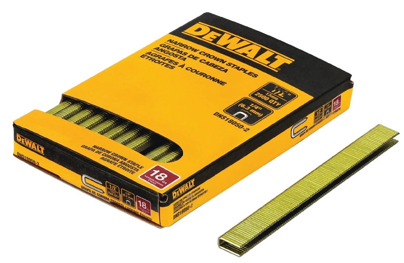 DEWALT DEWALT DNS18063-2 Crown Staple, 1/4 in W Crown, 5/8 in L Leg, 18, Steel HARDWARE & FARM SUPPLIES DEWALT
