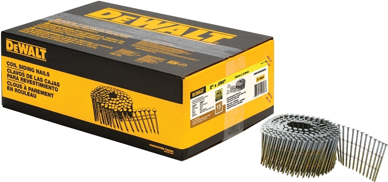 DEWALT DEWALT DWC6R90BDG Siding Nail, 2 in L, 13 ga, Steel, Galvanized, Round Head, Ring Shank