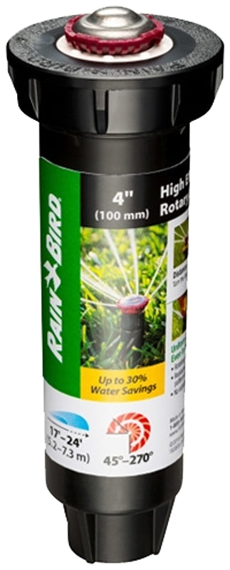 RAINBIRD Rain Bird 22SARVAPRO Mini Rotor Sprinkler, 3 gpm, 1/2 in Connection, FTP, 4 in H Pop-Up, 17 to 24 ft, Adjustable Nozzle