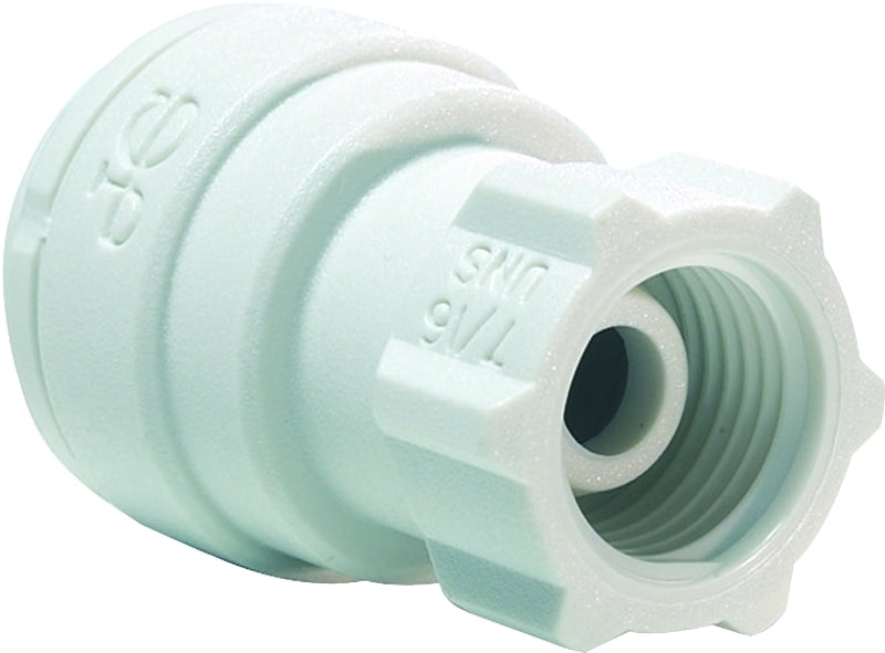 SHARKBITE John Guest PP3208U7WP Tube Adapter, 1/4 in x 7/16-24 in, UNS Thread, Polypropylene, 150 psi Pressure PLUMBING, HEATING & VENTILATION SHARKBITE