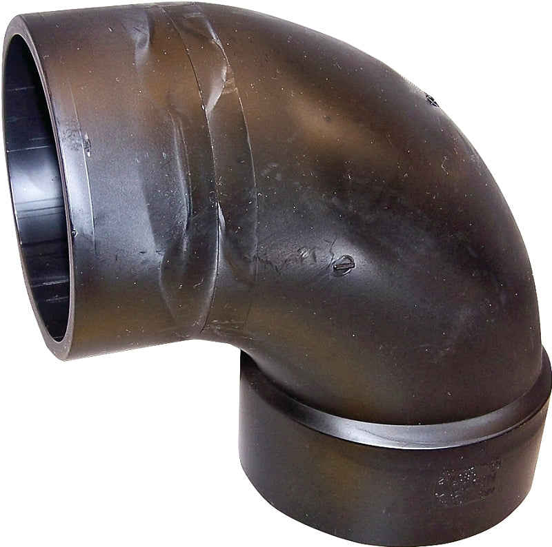 IPEX USA LLC-CANPLAS Canplas 102451LBC Sanitary Street Pipe Elbow, 1-1/2 in, Spigot x Hub, 90 deg Angle, ABS, Black LAWN & GARDEN IPEX USA LLC-CANPLAS   