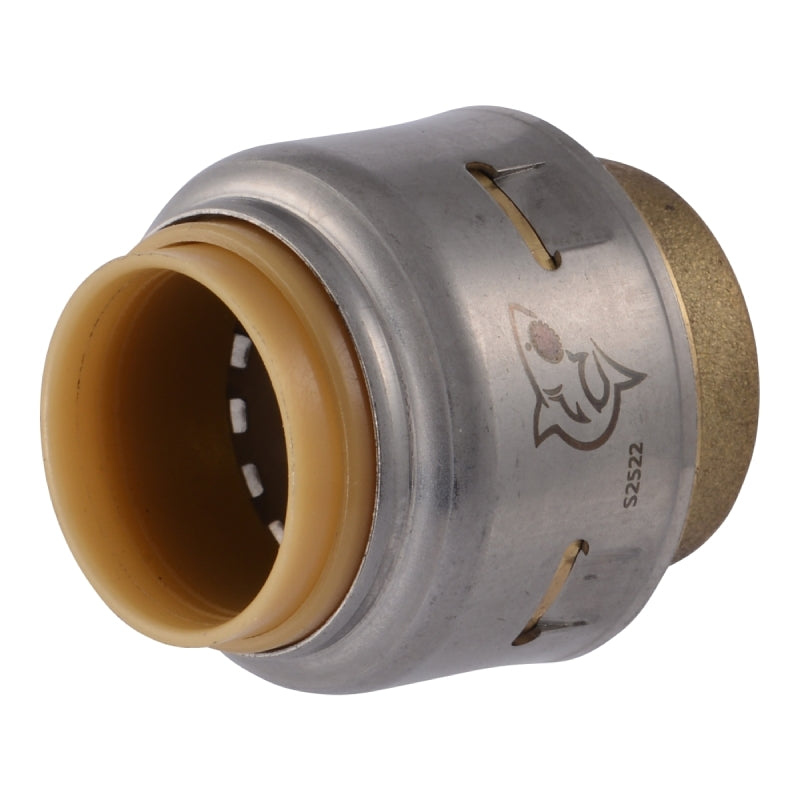 SHARKBITE SharkBite UR24615A End Cap, 1/2 in, Brass, 250 psi Pressure, 4/PK PLUMBING, HEATING & VENTILATION SHARKBITE