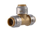 SHARKBITE SharkBite Max Series UR362A Pipe Tee, 1/2 in, PTC, Brass, 250 psi Pressure PLUMBING, HEATING & VENTILATION SHARKBITE