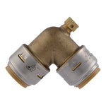 SHARKBITE SharkBite UR5256A Pipe Elbow with Drain/Vent, 3/4 in, 90 deg Angle, Brass, 200 psi Pressure PLUMBING, HEATING & VENTILATION SHARKBITE