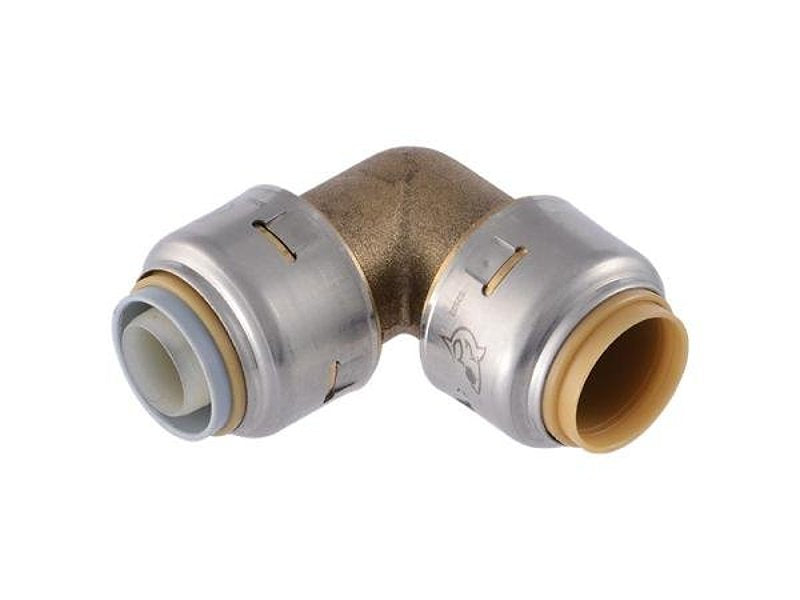 SHARKBITE SharkBite UR4248A Transition Elbow, 1/2 in, 90 deg Angle, Brass, 200 psi Pressure