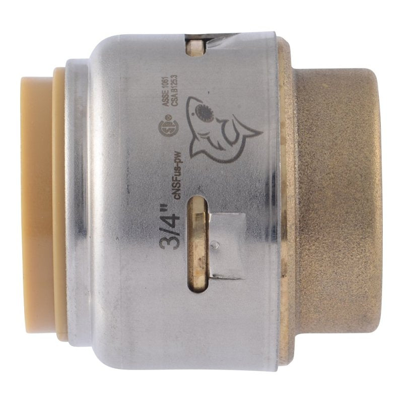 SHARKBITE SharkBite Max UR518A End Cap, 3/4 in PTC, Brass, 250 psi Pressure PLUMBING, HEATING & VENTILATION SHARKBITE
