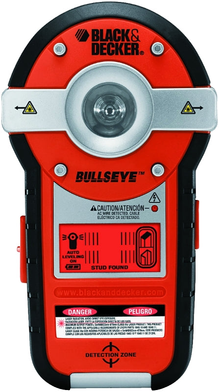BLACK & DECKER Black+Decker Bull's Eye Series BDL190S Auto Leveling Laser with Stud Sensor, 100 ft, 1-1/8 in Accuracy, 2-Beam