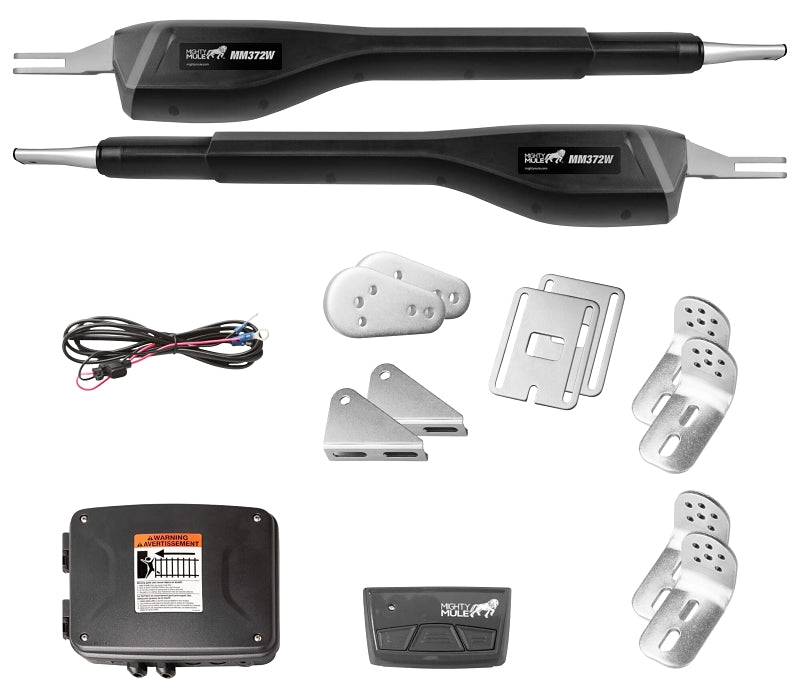MIGHTY MULE Mighty Mule MM372W Series Gate Opener, Dual Swing, Battery, 16 ft Max Gate L