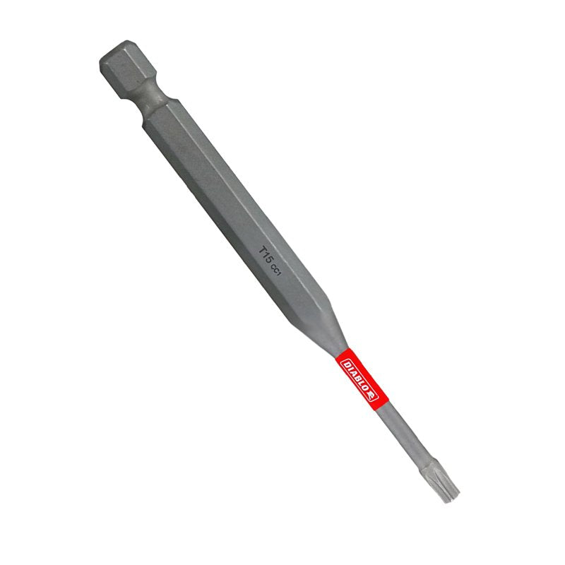 DIABLO Diablo DT1535P1 Drive Bit, #15 Drive, Torx Drive, 1/4 in Shank, Hex Shank, 3-1/2 in L HARDWARE & FARM SUPPLIES DIABLO
