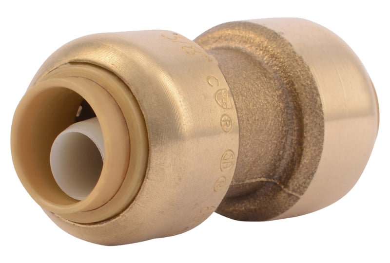 SHARKBITE SharkBite U006LFA Tube Coupling, 3/8 in, Brass, 200 psi Pressure PLUMBING, HEATING & VENTILATION SHARKBITE