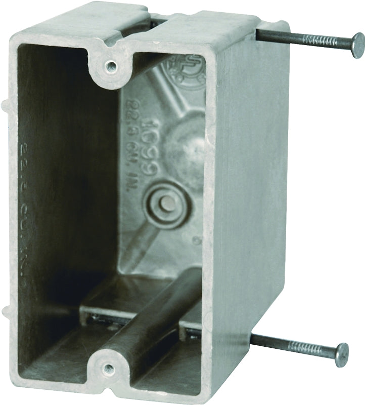 ALLIED MOULDED PRODUCTS fiberglassBOX 1099-N Electrical Box, 1-Gang, 2-Outlet, 4-Knockout, Fiberglass Reinforced Polyester BMC, Beige/Tan