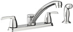 MOEN Moen Adler Series 87046 Kitchen Faucet, 1.5 gpm, 2-Handle, Stainless Steel, Chrome-Plated, Deck, Low-Arc Spout PLUMBING, HEATING & VENTILATION MOEN