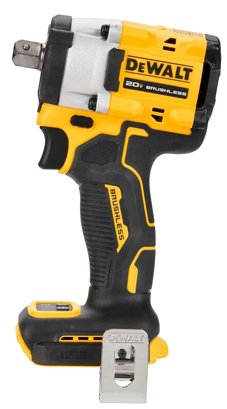 DEWALT DEWALT ATOMIC Series DCF922B Impact Wrench with Detent Pin Anvil, Tool Only, 20 V, 1/2 in Drive, 3500 ipm TOOLS DEWALT