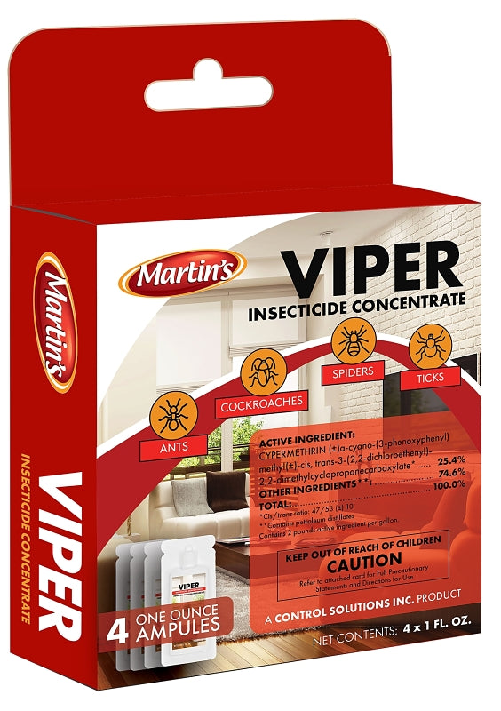 MARTIN'S Martin's 82005005 Concentrated Insecticide Killer, Liquid, Spray Application, 4 oz Bottle LAWN & GARDEN MARTIN'S