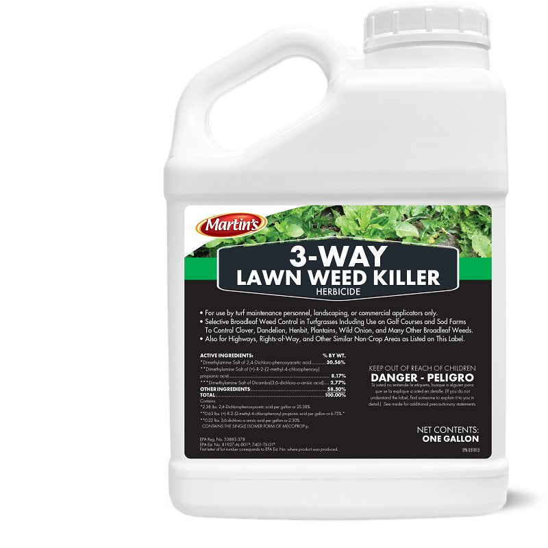 MARTIN'S Martin's 82210022 3-Way Weed Killer, Liquid, Spray Application, 1 gal, Bottle LAWN & GARDEN MARTIN'S