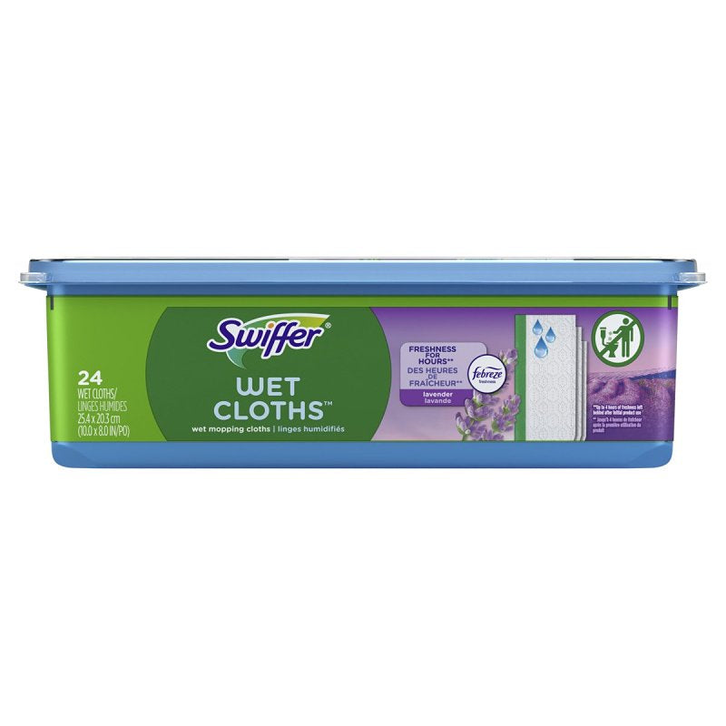 SWIFFER Swiffer Sweeper 3700015846 Wet Mopping Pad Refill, 24 Capacity, Cotton, White