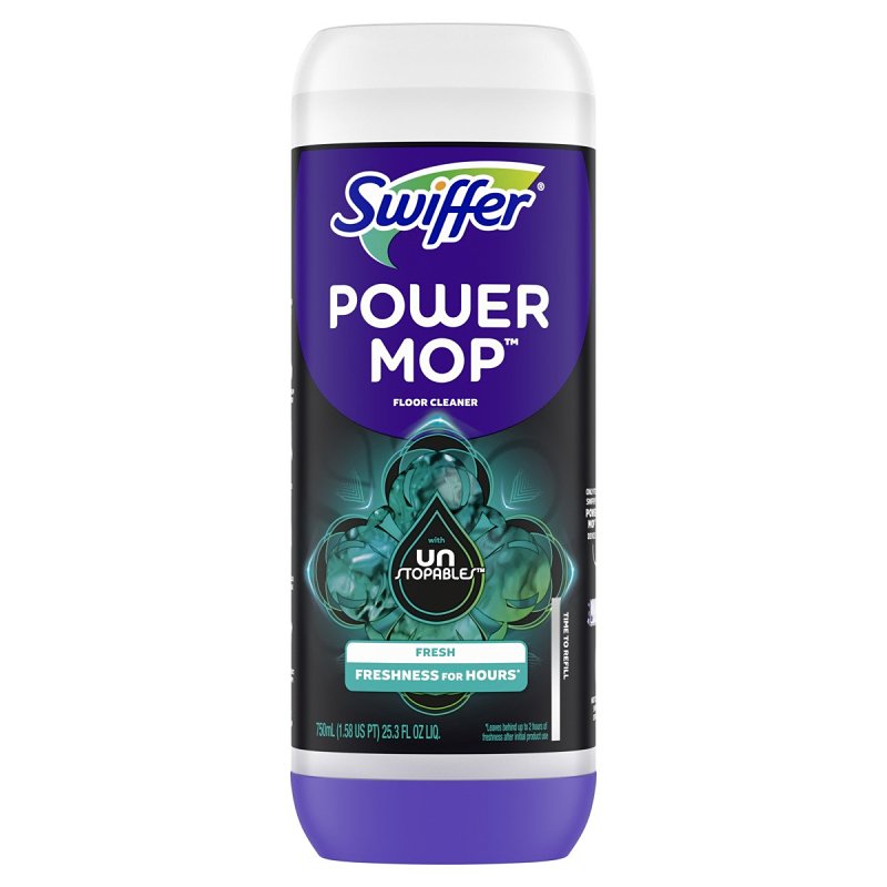 SWIFFER Swiffer PowerMop 12871 Floor Cleaner, 25.3 fl-oz Bottle, Liquid, Unstopables Fresh CLEANING & JANITORIAL SUPPLIES SWIFFER