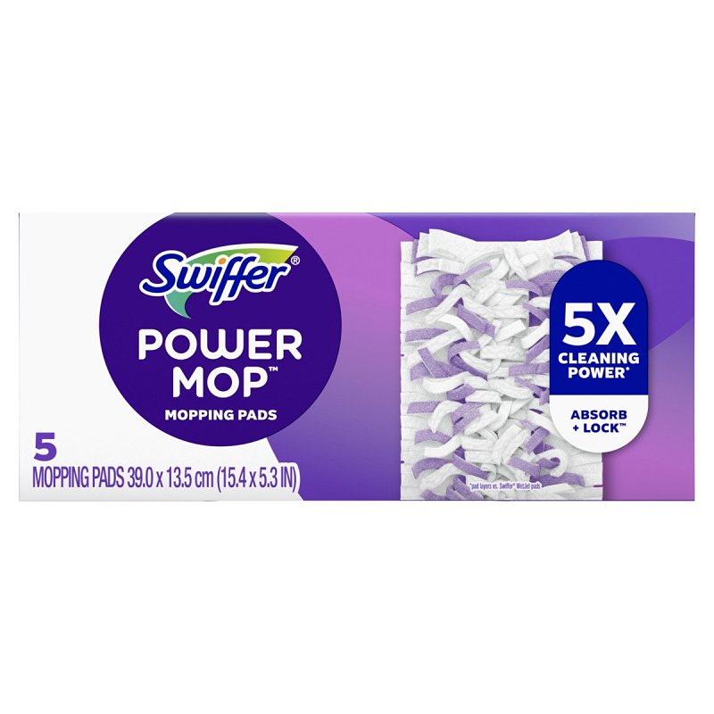 SWIFFER Swiffer PowerMop 80723036 PowerMop Multi-Surface Mopping Pad Refill, Microfiber