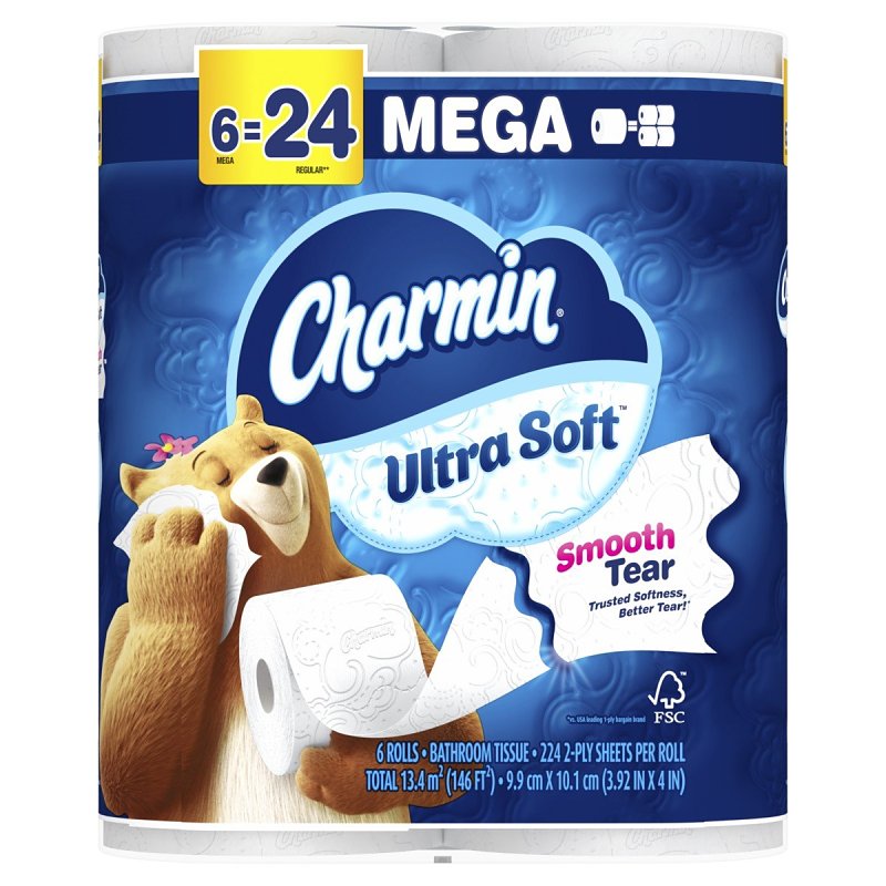 CHARMIN Charmin Ultra Soft 08808 Toilet Paper, 2-Ply