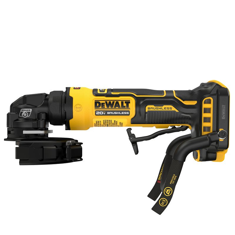 DEWALT DEWALT ATOMIC DCG400B Angle Grinder, Tool Only, 20 V, 3/8, 5/8 in Arbor, 4 in Dia Wheel TOOLS DEWALT