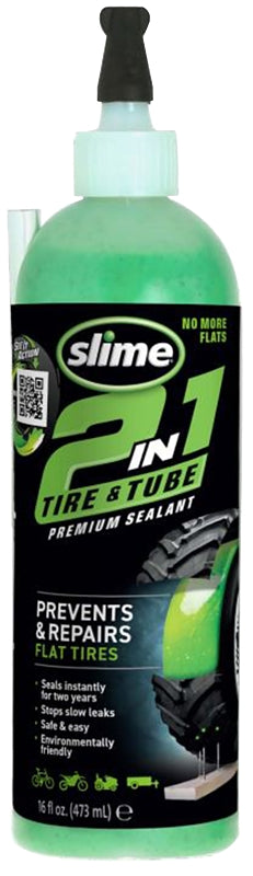 SLIME Slime 10193 Tire and Tube Sealant, 16 oz Bottle, Liquid, Odorless, Characteristic