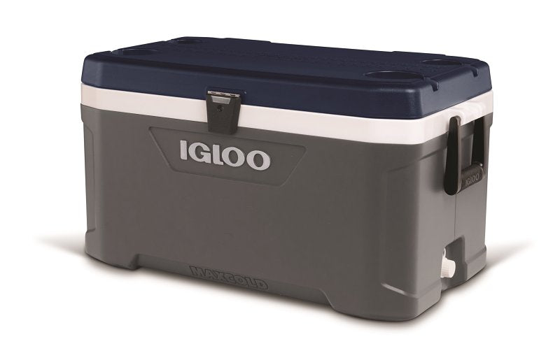 IGLOO Igloo Maxcold Latitude Series 49972 Cooler, 70 qt Cooler, Polyurethane, Blue/Gray, 5 days Ice Retention OUTDOOR LIVING & POWER EQUIPMENT IGLOO