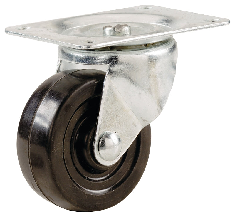 SHEPHERD Shepherd Hardware 9480 Swivel Caster, 4 in Dia Wheel, 1-1/4 in W Wheel, Rubber Wheel, 225 lb HARDWARE & FARM SUPPLIES SHEPHERD