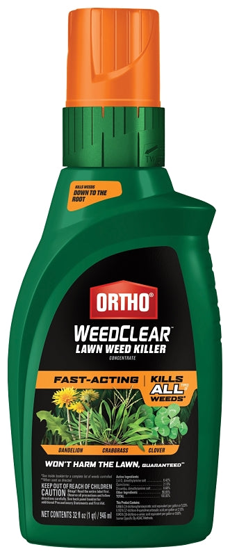 ORTHO Ortho WEEDCLEAR 447905 Lawn Weed Killer, Liquid, 32 oz Bottle