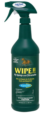 FARNAM Farnam Wipe II 10140 Fly Spray, Liquid, Pale Yellow, Citronella, 32 oz Bottle HARDWARE & FARM SUPPLIES FARNAM