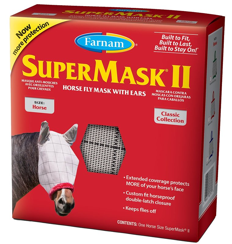 FARNAM Farnam SuperMask II 100526861 Fly Mask with Ears, Horse HARDWARE & FARM SUPPLIES FARNAM