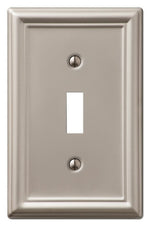 AMERELLE Amerelle 149TBN Wallplate, 4-7/8 in L, 3-1/8 in W, 1 -Gang, Steel, Brushed Nickel ELECTRICAL AMERELLE