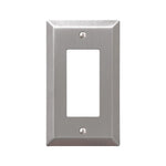 AMERELLE AmerTac Century 163RBN Wallplate, 4-15/16 in L, 2-7/8 in W, 1 -Gang, Steel, Brushed Nickel ELECTRICAL AMERELLE