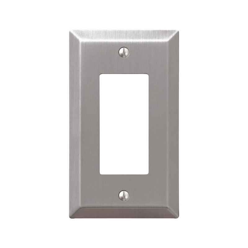 AMERELLE AmerTac Century 163RBN Wallplate, 4-15/16 in L, 2-7/8 in W, 1 -Gang, Steel, Brushed Nickel ELECTRICAL AMERELLE