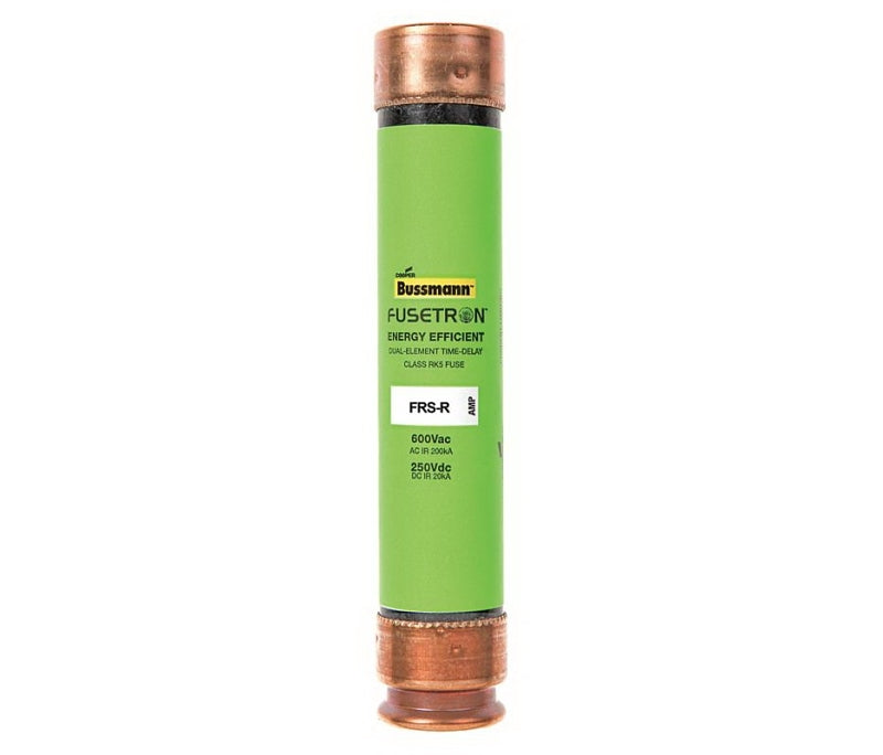 BUSSMANN Bussmann FRS-R-20 Time Delay Fuse, 20 A, 600 VAC, 300 VDC, 20, 200 kA Interrupt, Fiberglass Body