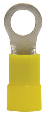 GB Gardner Bender 14-099 Ring Terminal, 600 V, 4 AWG Wire, 1/2 in Stud, Vinyl Insulation, Yellow