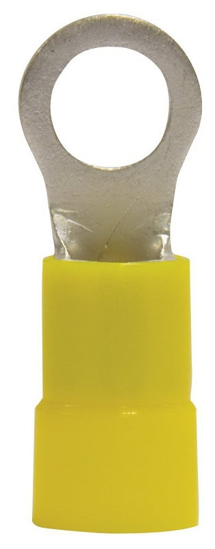 GB Gardner Bender 14-099 Ring Terminal, 600 V, 4 AWG Wire, 1/2 in Stud, Vinyl Insulation, Yellow