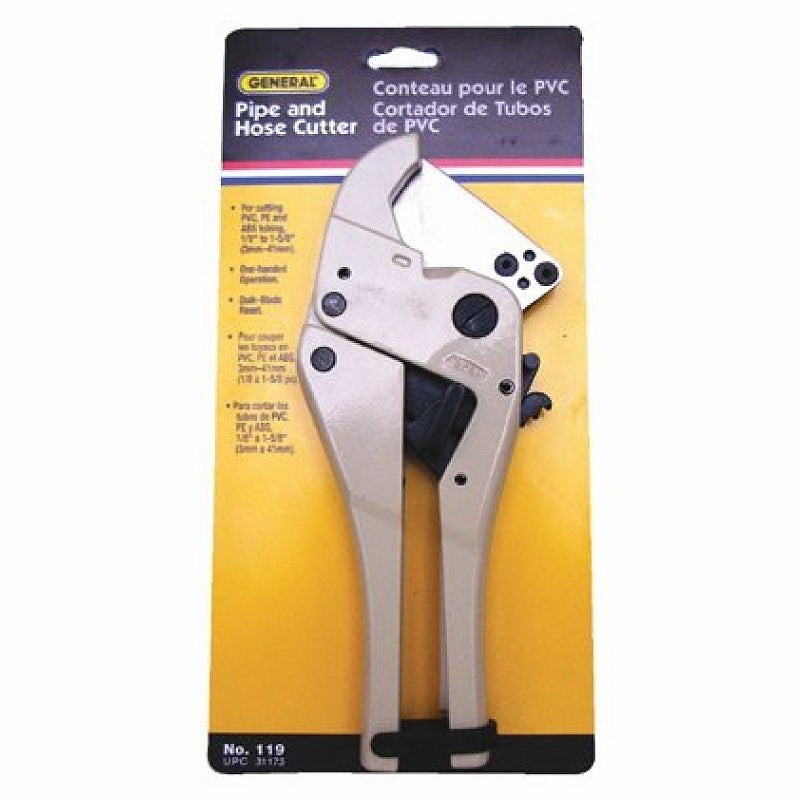 GENERAL General 119 Hose and Tube Cutter, 1-5/8 in Max Pipe/Tube Dia, 1/8 in Mini Pipe/Tube Dia, Carbon Steel Blade