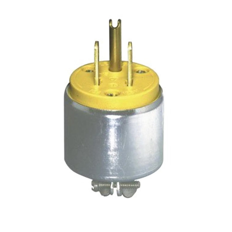 LEVITON Leviton 000-515PA-000 Armored Plug, 2 -Pole, 15 A, 125 V, NEMA: NEMA 5-15P, Yellow