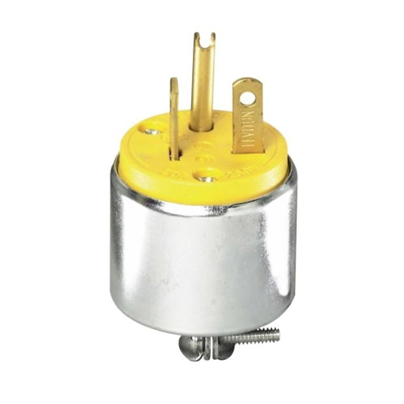 LEVITON Leviton 000-620PA-000 Armored Plug, 2 -Pole, 20 A, 250 V, NEMA: NEMA 6-20P, Yellow ELECTRICAL LEVITON