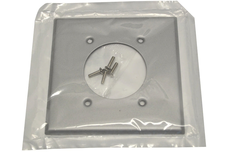 LEVITON Leviton 4934 Series Single Receptacle Wallplate, Standard-Size, 4-1/2 in L, 4-9/16 in W, 2-Gang, Steel ELECTRICAL LEVITON