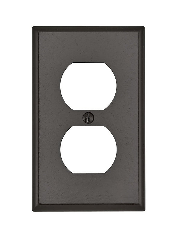 LEVITON Leviton 85003 Receptacle Wallplate, 4-1/2 in L, 2-3/4 in W, 1 -Gang, Thermoset Plastic, Brown, Smooth ELECTRICAL LEVITON