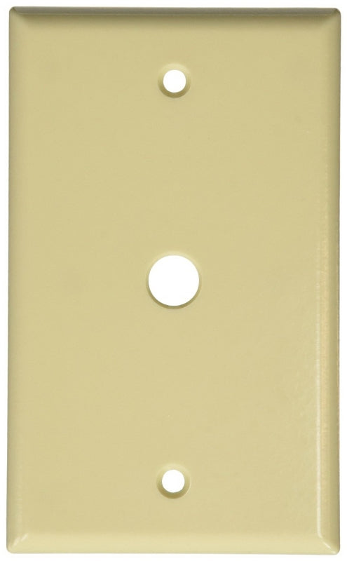 LEVITON Leviton 001-86013-000 Wallplate, 4-1/2 in L, 2-3/4 in W, 1 -Gang, Plastic, Ivory, Smooth ELECTRICAL LEVITON