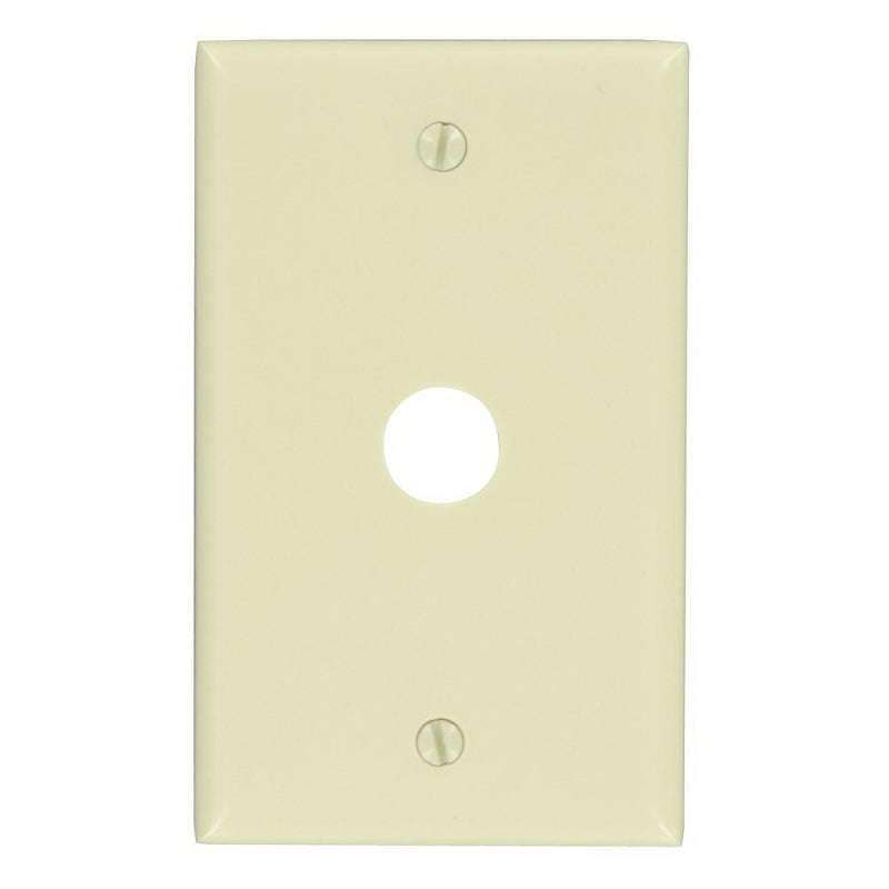 LEVITON Leviton 001-86017-000 Wallplate, 4-1/2 in L, 2-3/4 in W, 1 -Gang, Thermoset, Ivory, Smooth ELECTRICAL LEVITON