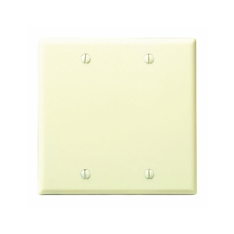 LEVITON Leviton 001-86025-000 Wallplate, 4-1/2 in L, 4.56 in W, 0.22 in Thick, 2 -Gang, Thermoset Plastic, Ivory, Smooth ELECTRICAL LEVITON