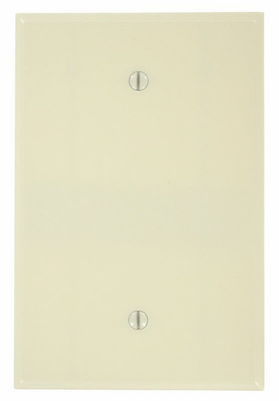 LEVITON Leviton 86114 Blank Wallplate, 3-1/2 in L, 5-1/4 in W, 1/4 in Thick, 1 -Gang, Thermoset Plastic, Ivory, Smooth ELECTRICAL LEVITON