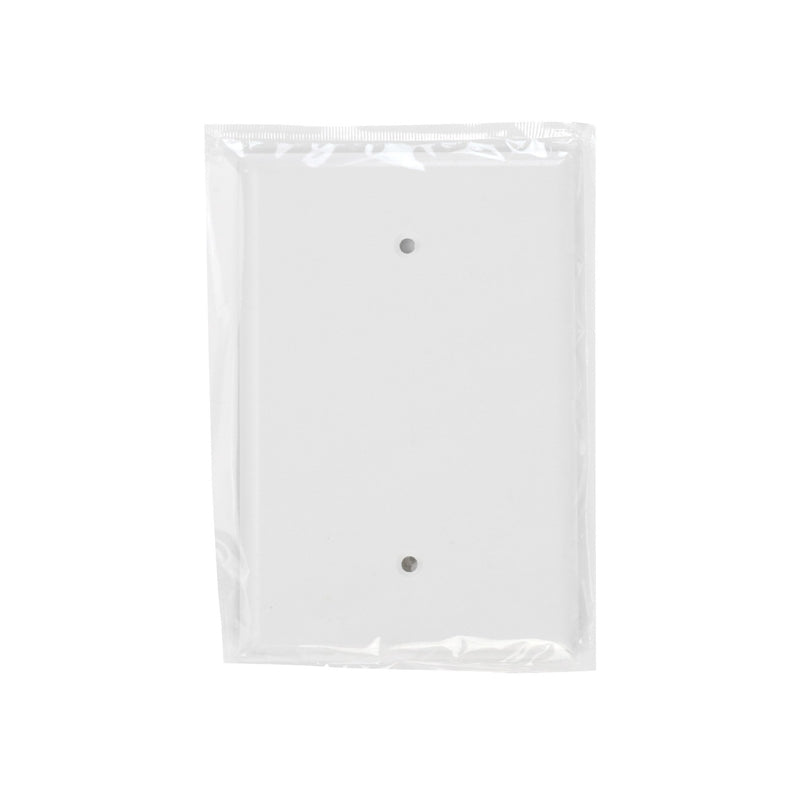 LEVITON Leviton 88114 Blank Wallplate, 5-1/4 in L, 3-1/2 in W, 1/4 in Thick, 1 -Gang, Thermoset Plastic, White, Smooth