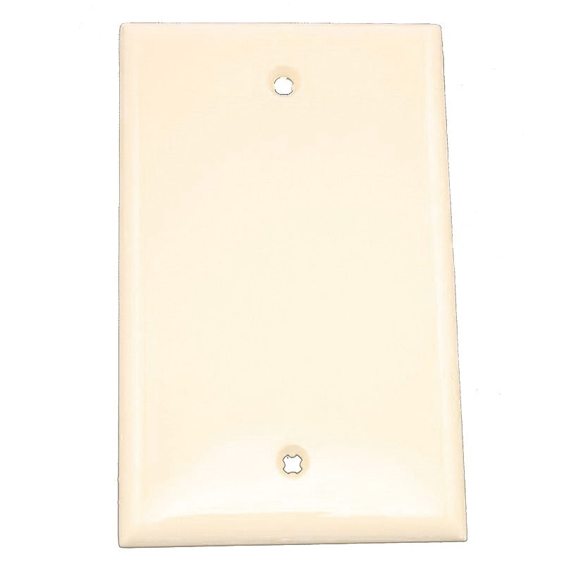 LEVITON Leviton 80514-T Blank Wallplate, 3-1/8 in L, 4-7/8 in W, 1/4 in Thick, 1 -Gang, Plastic, Light Almond ELECTRICAL LEVITON