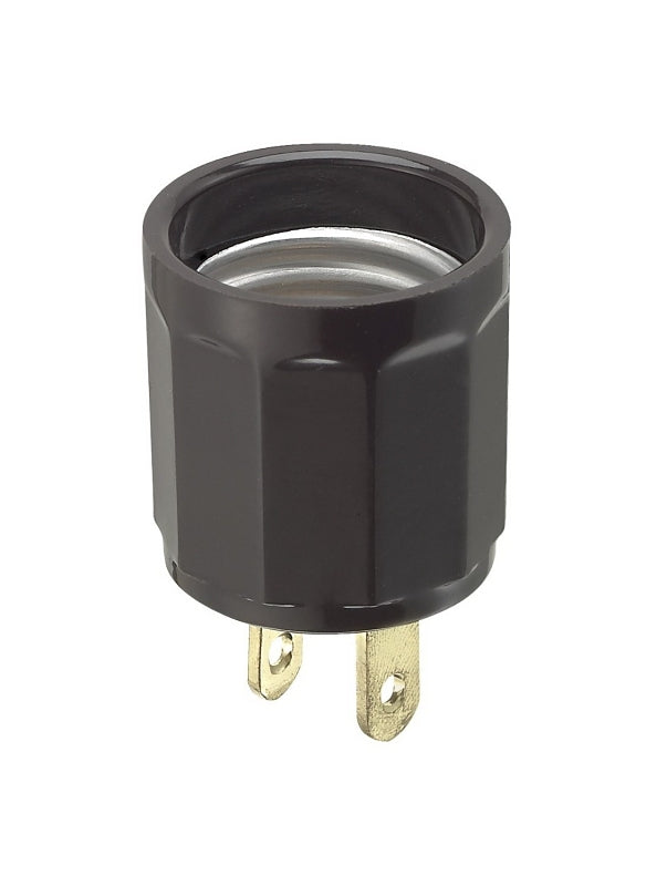 LEVITON Leviton 007-00061-000 Lamp Holder Adapter, 660 W, Phenolic, Brown